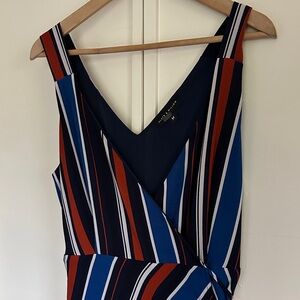 Slate & Willow Multicolor Striped Midi Dress